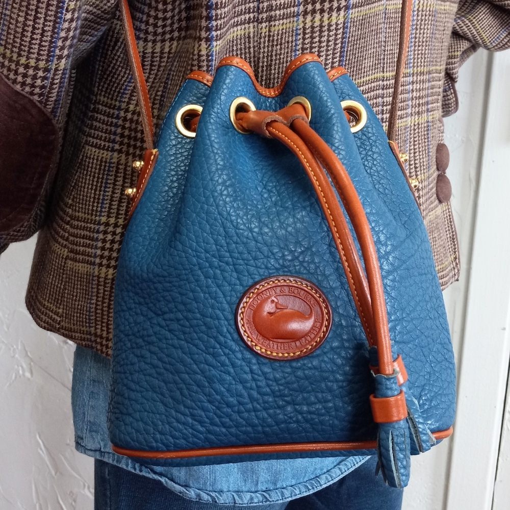 Dooney & Bourke 1989, Mini Drawstring Bag, French Blue